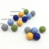 200pcs 12mm Round Silicone Loose Beads Mix Ball for DIY Nursing Jewelry