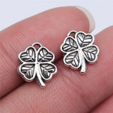 200pcs Antique Silver Four Leaf Clover Charms DIY Jewelry Findings