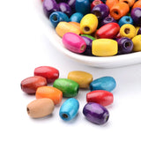 200pcs 12x8mm Oval Wooden Beads for DIY Jewelry Making