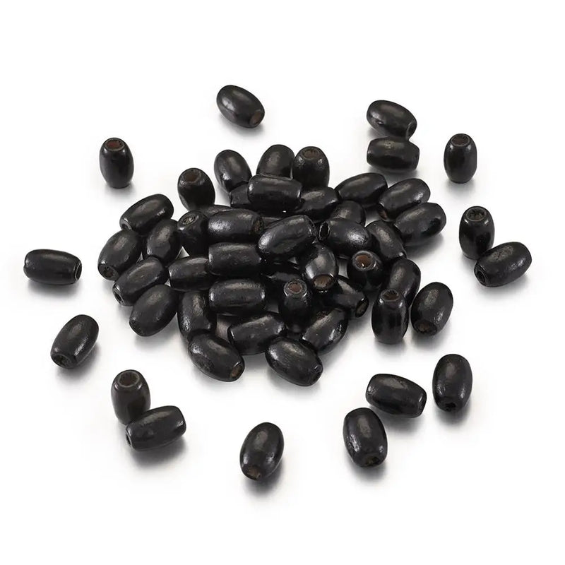 200pcs 12x8mm Oval Wooden Beads for DIY Jewelry Making