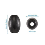 200pcs 12x8mm Oval Wooden Beads for DIY Jewelry Making