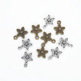 200pcs Antique Flower Charms for DIY Jewelry Making