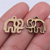 200pcs Elephant Charm DIY Jewelry Findings 14x16mm Antique Silver Bronze