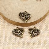 200pcs Small Heart Charm 15x14mm Tiny Heart Charm for Jewelry Making