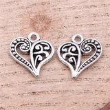 200pcs Small Heart Charm 15x14mm Tiny Heart Charm for Jewelry Making