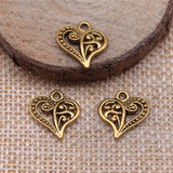 200pcs Small Heart Charm 15x14mm Tiny Heart Charm for Jewelry Making