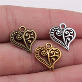 200pcs Small Heart Charm 15x14mm Tiny Heart Charm for Jewelry Making