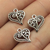 200pcs Small Heart Charm 15x14mm Tiny Heart Charm for Jewelry Making