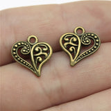 200pcs Small Heart Charm 15x14mm Tiny Heart Charm for Jewelry Making