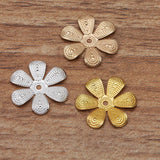 200pcs 16mm Metal Brass Filigree Flower Slice Charms Base Settings