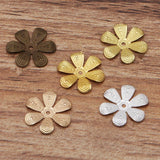 200pcs 16mm Metal Brass Filigree Flower Slice Charms Base Settings