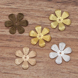 200pcs 16mm Metal Brass Filigree Flower Slice Charms Base Settings