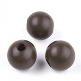 200pcs 16mm Wood European Beads Large Hole Round Spacer Beads 16x15mm