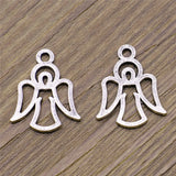 200pcs Angel Charms 16x20mm Antique Silver Alloy Charms