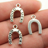 200pcs 17x12mm Lucky Horseshoe Charm Pendant