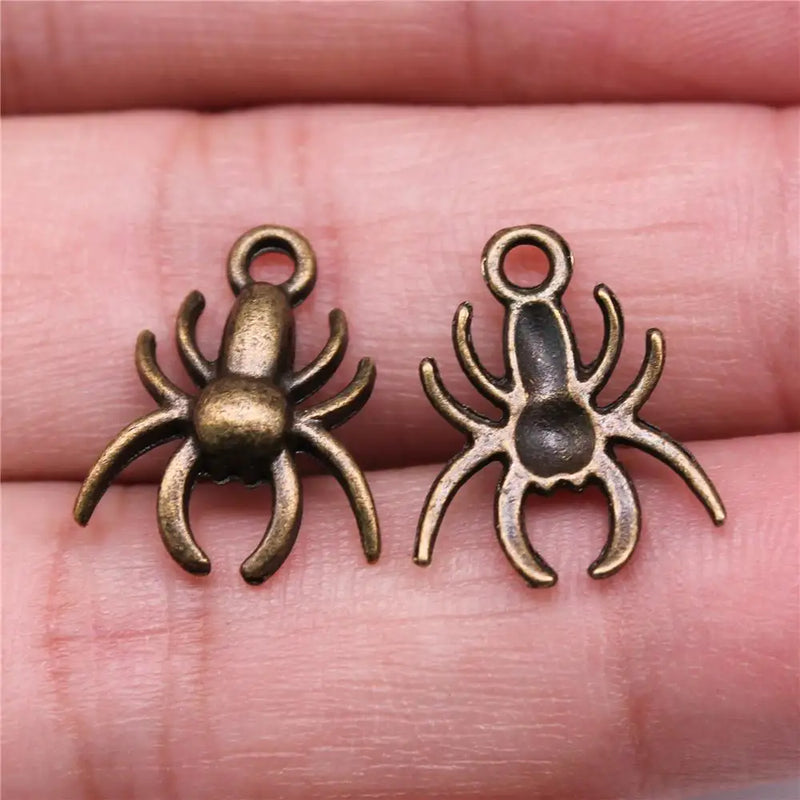 200pcs Spider Charm 17x14mm Insects Antique Silver Bronze Jewelry Making