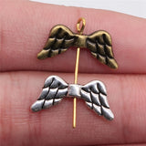 200pcs Small Hole Angel Wing Spacers Beads Charm DIY Jewelry Making