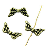 200pcs Small Hole Angel Wing Spacers Beads Charm DIY Jewelry Making
