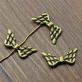 200pcs Small Hole Angel Wing Spacers Beads Charm DIY Jewelry Making