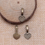 200pcs 19x9mm Glue On Bail Charm, Antique Bronze Jewelry Findings