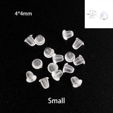 200pcs Rubber Earring Back Silicone Stoppers for DIY Jewelry Making
