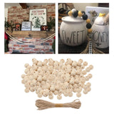 200pcs 20mm Wooden Ball Beads for DIY Bracelets Macrame