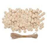 200pcs 20mm Wooden Ball Beads for DIY Bracelets Macrame