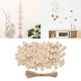 200pcs 20mm Wooden Ball Beads for DIY Bracelets Macrame