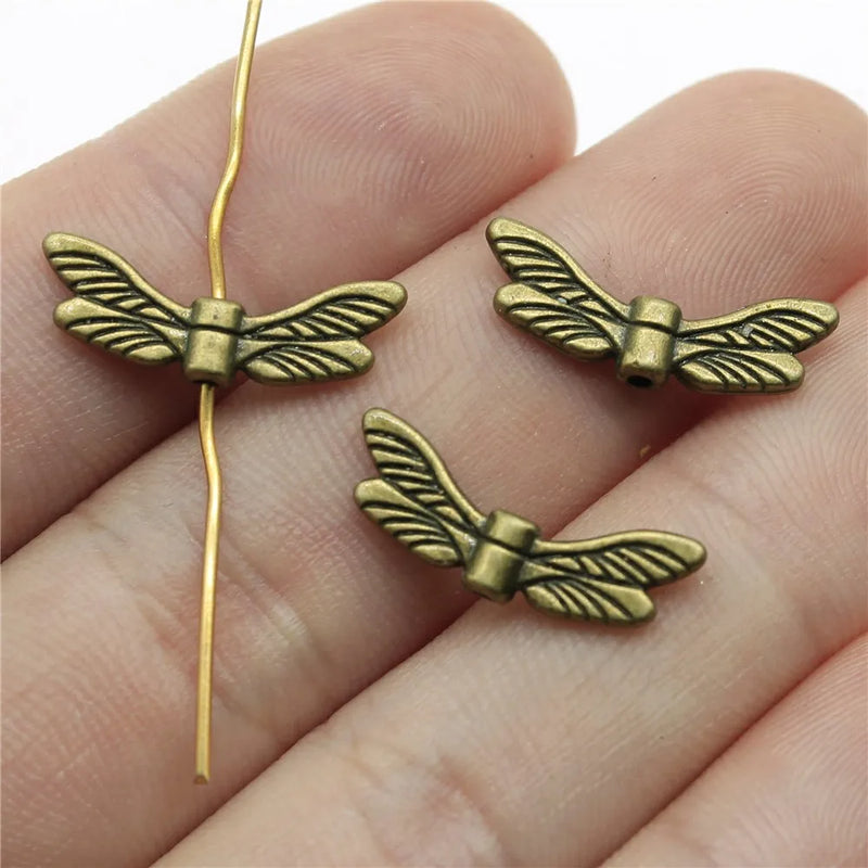 200pcs Butterfly Wing Spacer Beads 20x7mm for Jewelry Making