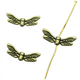 200pcs Butterfly Wing Spacer Beads 20x7mm for Jewelry Making