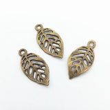 200pcs Antique Leaf Charms Vintage Pendants for DIY Jewelry Making