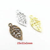 200pcs Antique Leaf Charms Vintage Pendants for DIY Jewelry Making