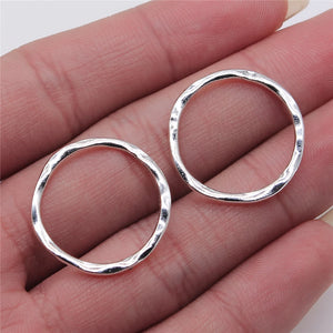 200pcs Irregular Ring Antique Silver Alloy DIY Jewelry Making Accessories