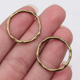 200pcs Irregular Ring Antique Silver Alloy DIY Jewelry Making Accessories