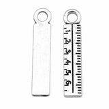 200pcs 24x5mm Ruler Pendant Charms School Supplies Jewelry Making