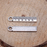 200pcs 24x5mm Ruler Pendant Charms School Supplies Jewelry Making