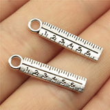 200pcs 24x5mm Ruler Pendant Charms School Supplies Jewelry Making
