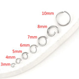200pcs Stainless Steel Jump Rings for Jewelry Making 3-10mm