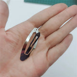 200/300pcs Oval BB Snap Barrettes Hairgrips 5cm/6cm Hair Clip Silver