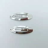 200/300pcs Oval BB Snap Barrettes Hairgrips 5cm/6cm Hair Clip Silver