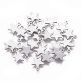 200pcs 304 Stainless Steel Mini Star Pendants for Jewelry 10x8x0.8mm