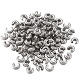 200pcs Stainless Steel Crimp Beads Covers for Jewelry Findings DIY Making