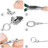 200pcs Stainless Steel Crimp Beads Covers for Jewelry Findings DIY Making