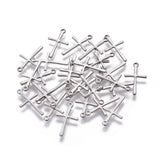 200pcs 304 Stainless Steel Cross Pendants for Jewelry Making DIY