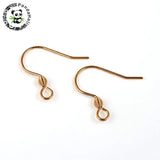 200pcs 304 Stainless Steel Earring Hook Findings 18x16x0.8mm