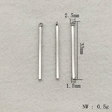 200pcs 304 Stainless Steel Pendant Cuboid Shape Charm Necklace Earrings