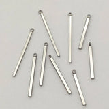 200pcs 304 Stainless Steel Pendant Cuboid Shape Charm Necklace Earrings