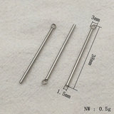 200pcs 304 Stainless Steel Pendant Long Column Shape Charm Necklace Earrings DIY