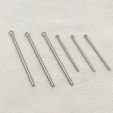 200pcs 304 Stainless Steel Pendant Long Column Shape Charm Necklace Earrings DIY