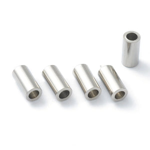 200pcs 304 Stainless Steel Tube Beads 5mm for DIY Bracelet Necklace